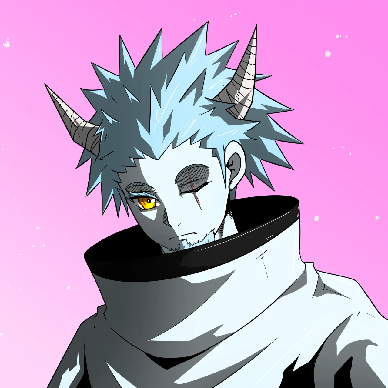 ALIEN #323. Alienzone digital collectible artwork. Eyes: Furukizu; Hair: Hôkaben; Mark: None.
