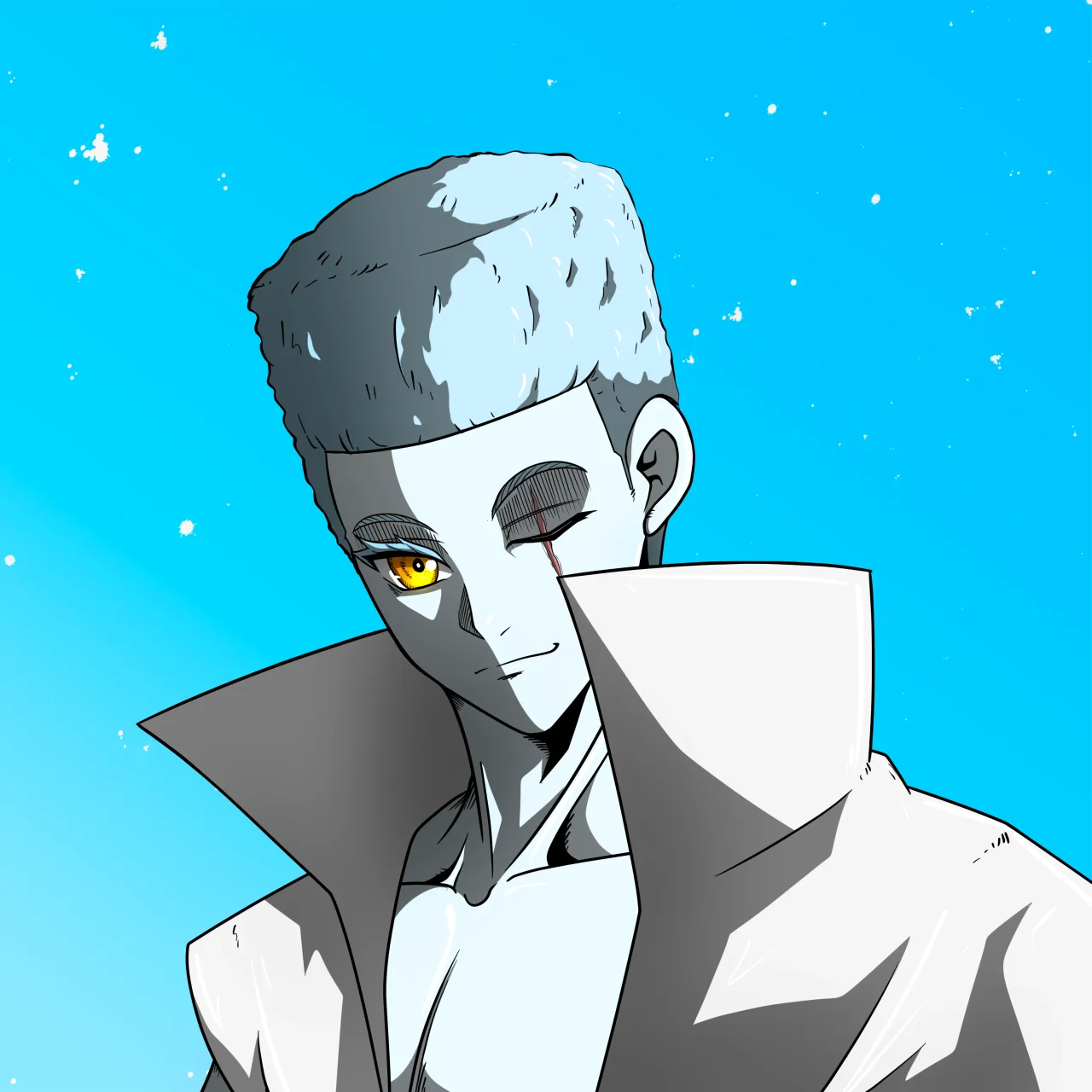 ALIEN #332. Alienzone digital collectible artwork. Eyes: Furukizu; Hair: Shikakui; Mark: None.