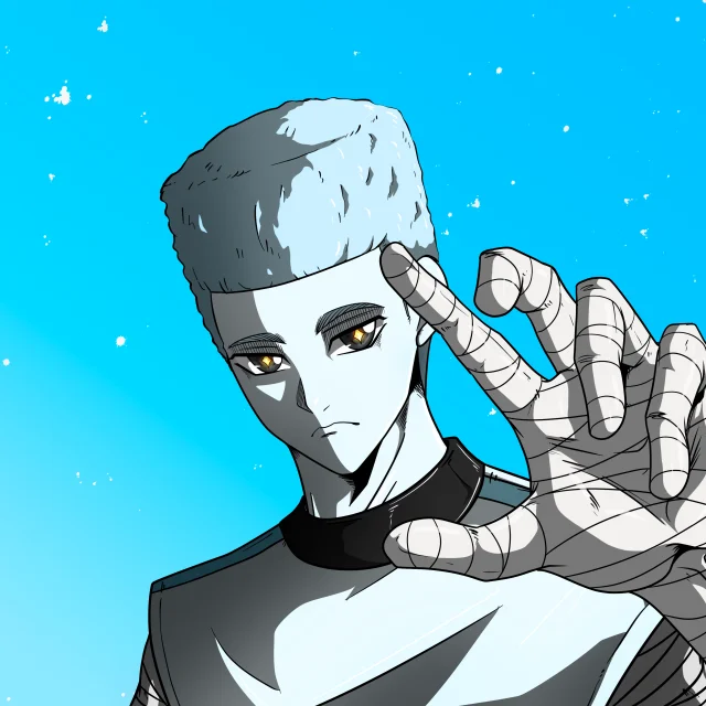 ALIEN #333. Alienzone digital collectible artwork. Eyes: Myôri; Hair: Shikakui; Mark: None.