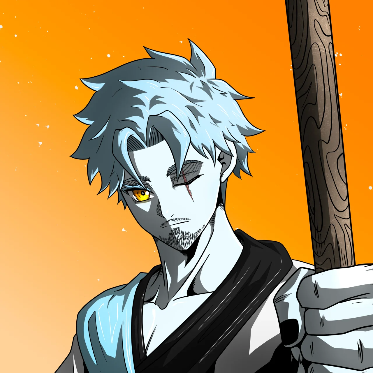 ALIEN #341. Alienzone digital collectible artwork. Eyes: Furukizu; Hair: Hankôteki; Mark: None.