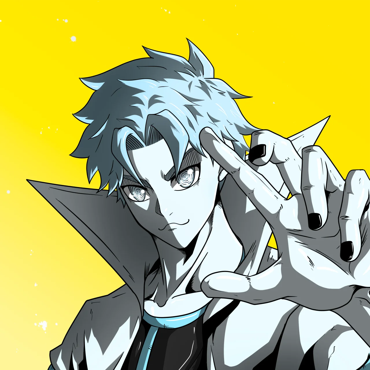 ALIEN #353. Alienzone digital collectible artwork. Eyes: Konran; Hair: Hankôteki; Mark: None.