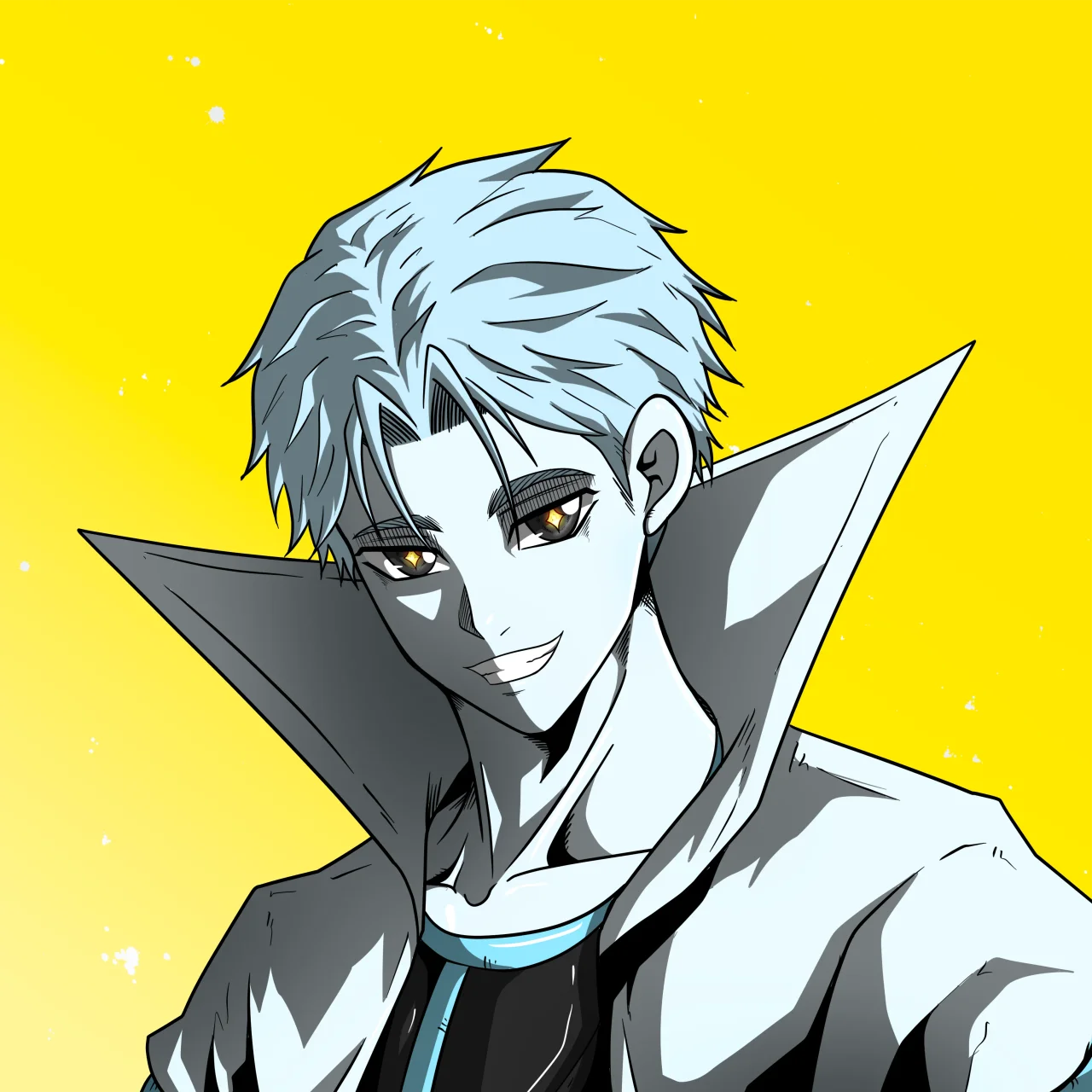 ALIEN #386. Alienzone digital collectible artwork. Eyes: Myôri; Hair: Ikemen; Mark: None.