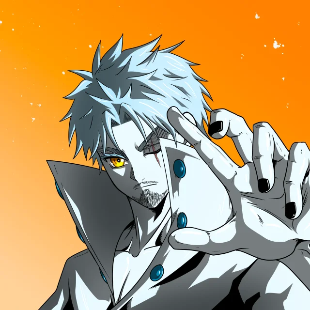 ALIEN #387. Illustration du NFT Alienzone. Eyes: Furukizu; Hair: Sanzoku; Mark: None.