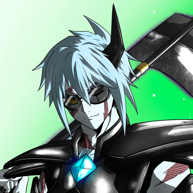 ALIEN #394. Illustration du NFT Alienzone. Eyes: Furukizu; Hair: Ôben; Mark: Fushô.