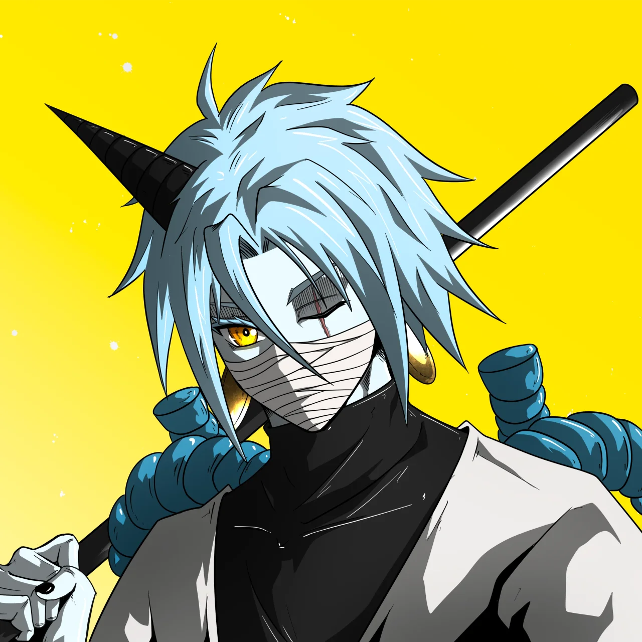 ALIEN #400. Alienzone digital collectible artwork. Eyes: Furukizu; Hair: Anben; Mark: None.