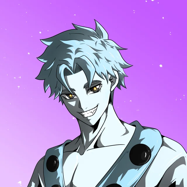 ALIEN #404. Illustration du NFT Alienzone. Eyes: Myôri; Hair: Hankôteki; Mark: None.