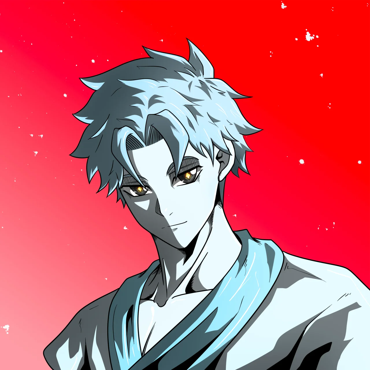 ALIEN #424. Alienzone digital collectible artwork. Eyes: Myôri; Hair: Hankôteki; Mark: None.