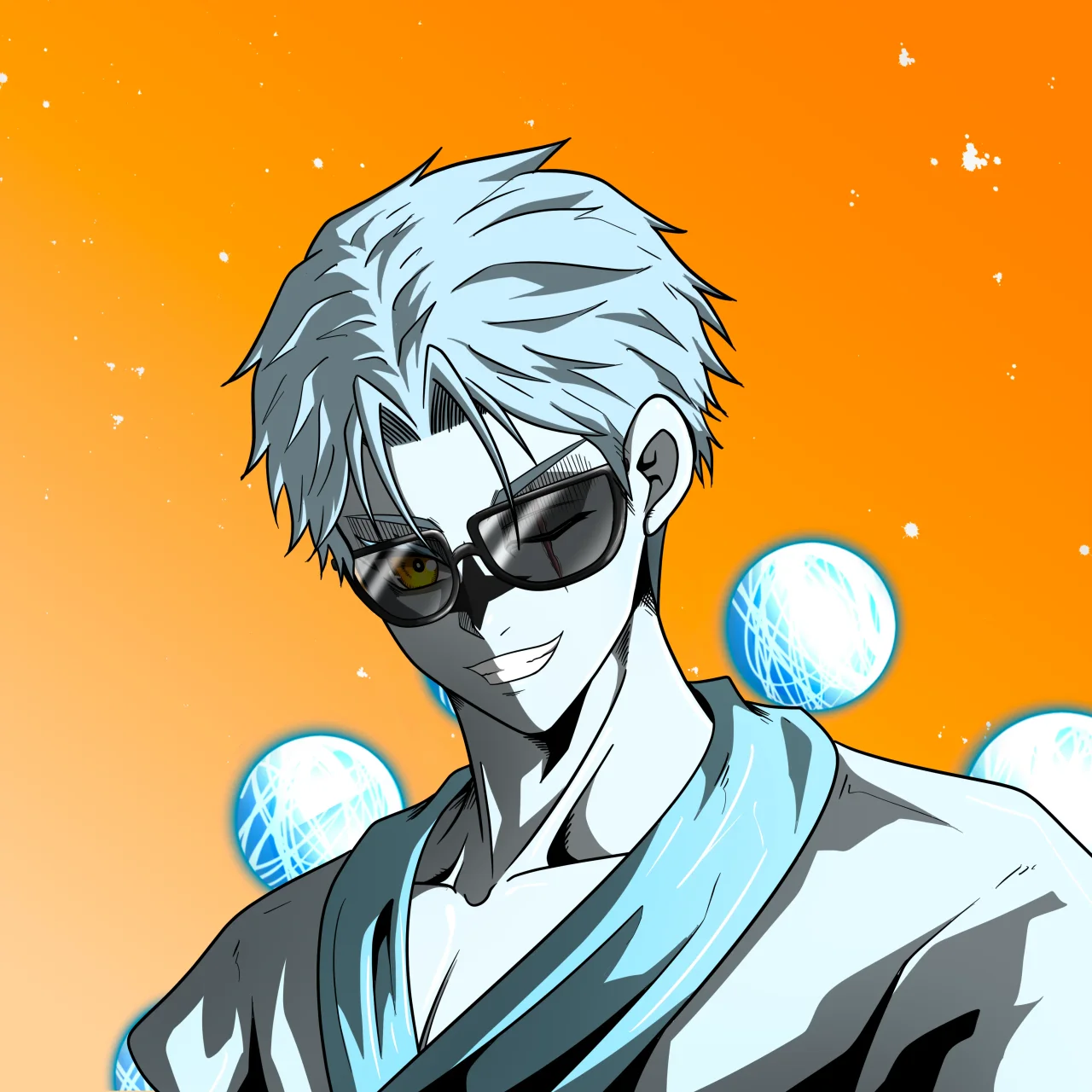 ALIEN #437. Alienzone digital collectible artwork. Eyes: Furukizu; Hair: Ikemen; Mark: Seikoku.