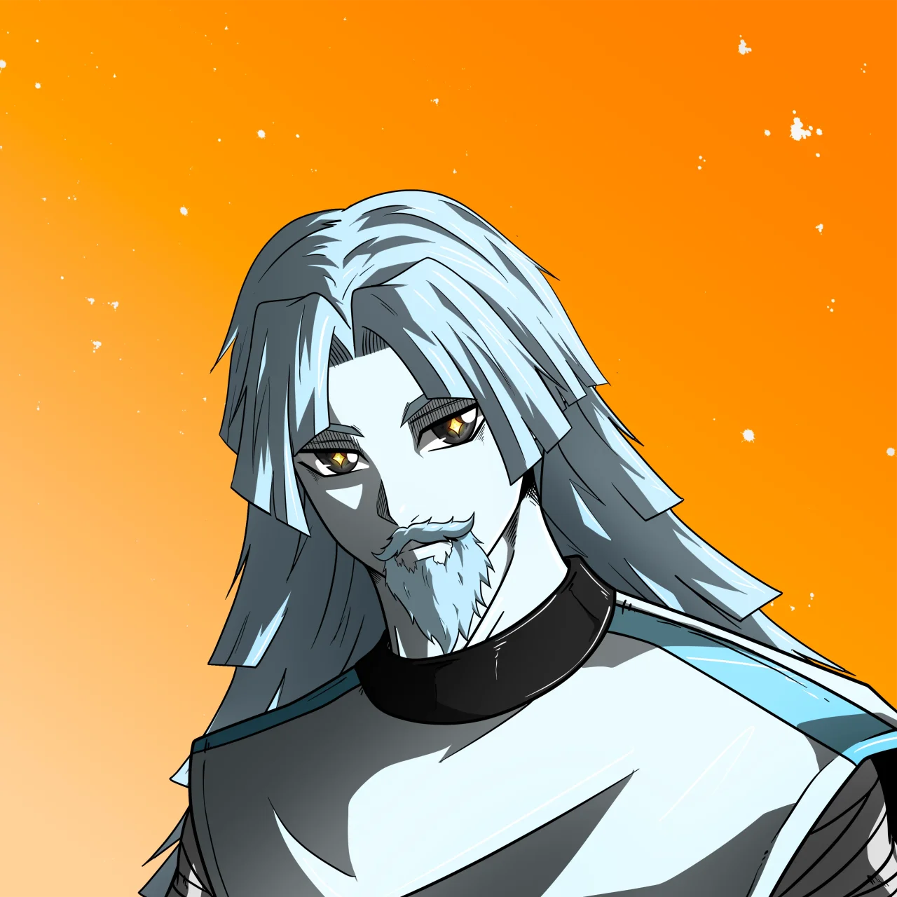 ALIEN #444. Alienzone digital collectible artwork. Eyes: Myôri; Hair: Zenbatsu II; Mark: None.