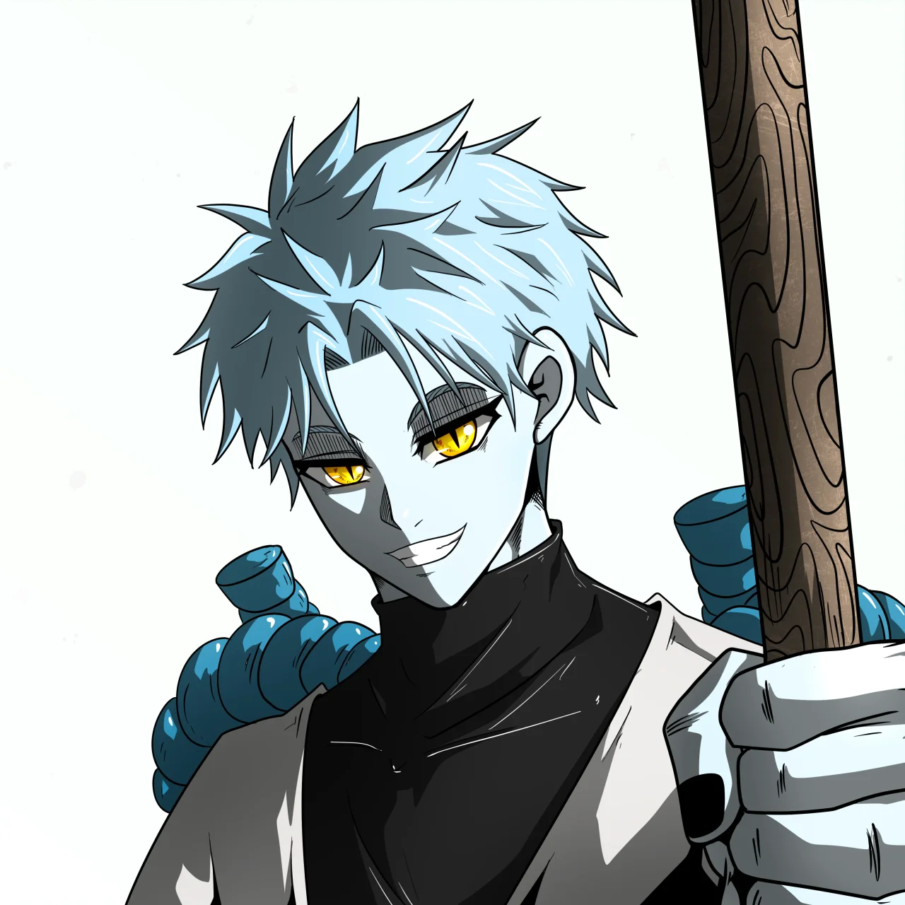 ALIEN #445. Alienzone digital collectible artwork. Eyes: Ryôshi; Hair: Sanzoku; Mark: None.