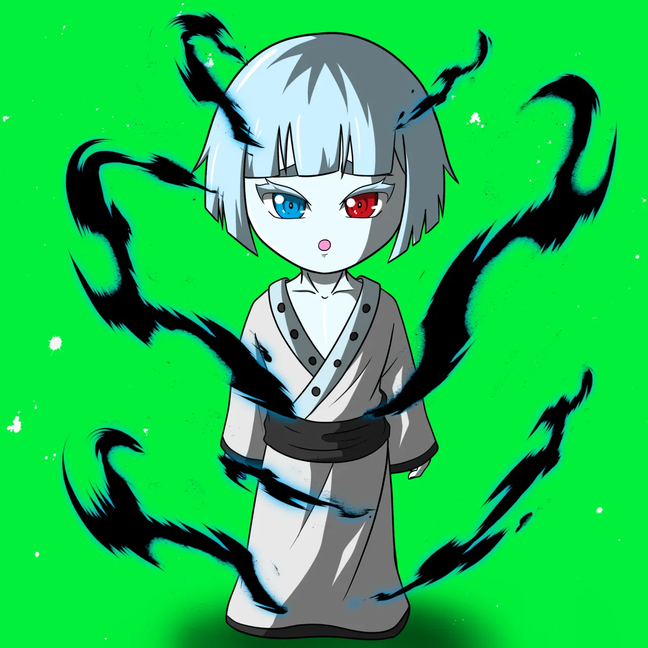 ALIEN #448. Alienzone NFT Chibi artwork.