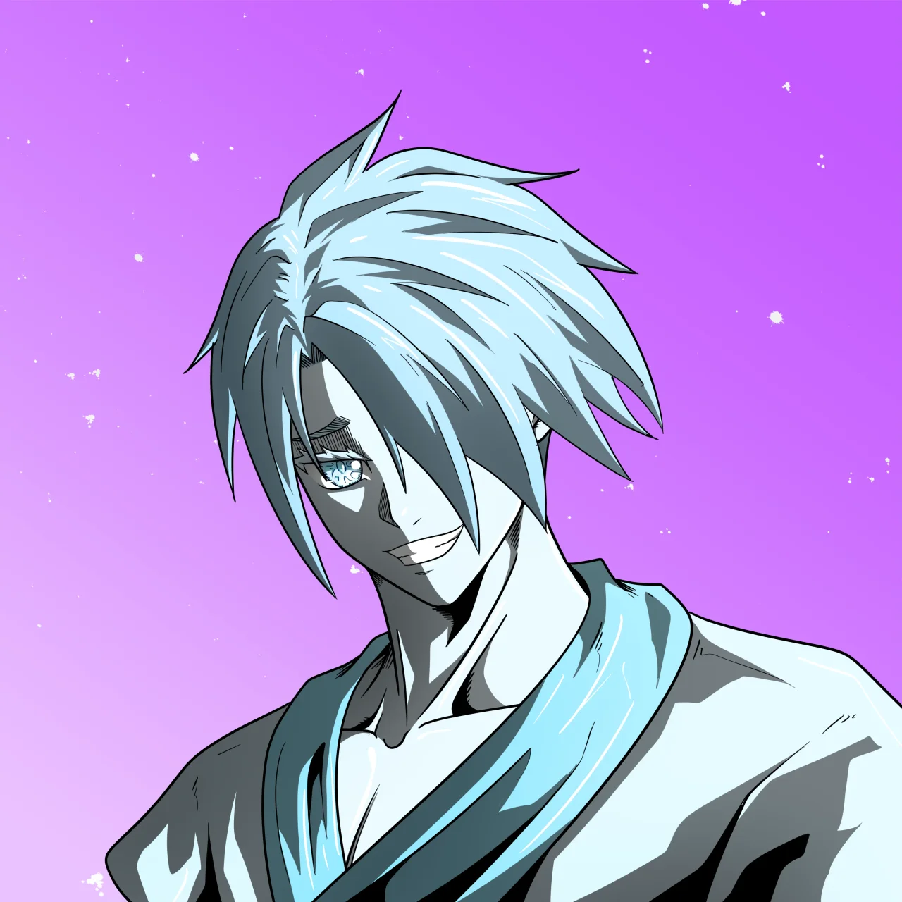 ALIEN #452. Alienzone digital collectible artwork. Eyes: Jûtenteki; Hair: Hidarime; Mark: None.