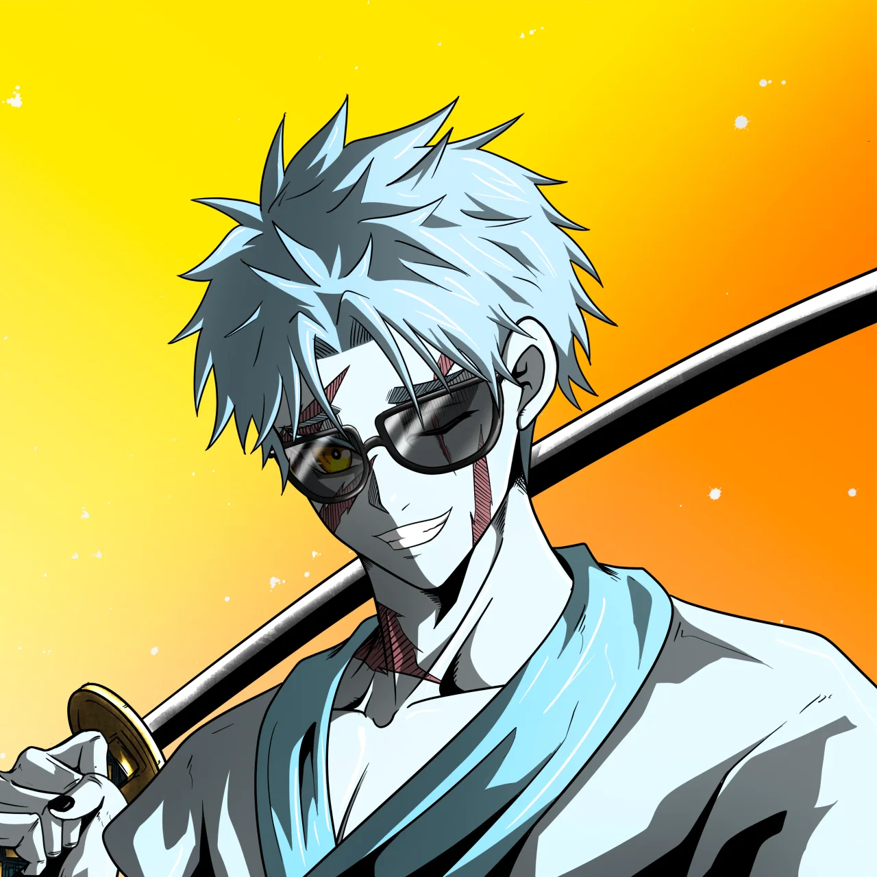 ALIEN #456. Alienzone digital collectible artwork. Eyes: Furukizu; Hair: Sanzoku; Mark: Fushô.