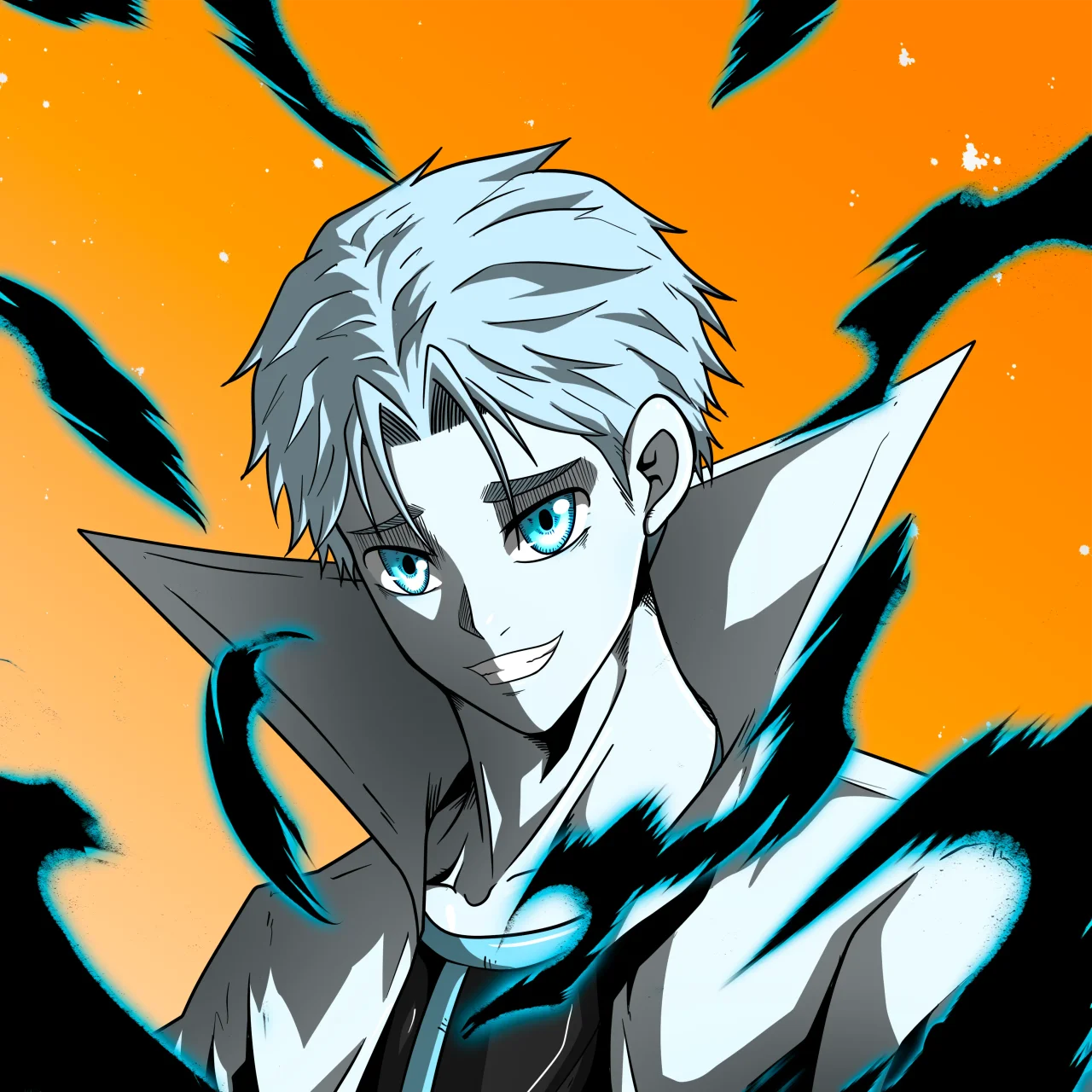 ALIEN #458. Alienzone digital collectible artwork. Eyes: Sêmoku; Hair: Ikemen; Mark: None.