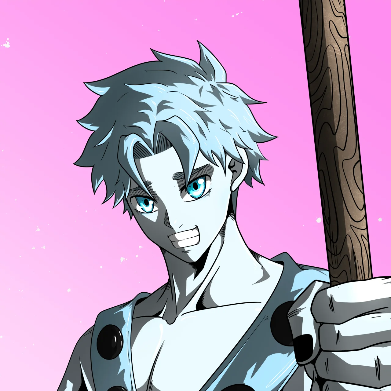 ALIEN #461. Alienzone digital collectible artwork. Eyes: Sêmoku; Hair: Hankôteki; Mark: None.