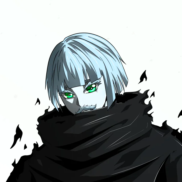ALIEN #471. Alienzone digital collectible artwork. Eyes: Kôhaimoku; Hair: Taregami; Mark: None.
