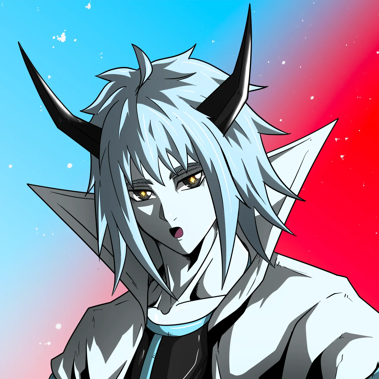 ALIEN #499. Alienzone digital collectible artwork. Eyes: Myôri; Hair: Akuma; Mark: None.