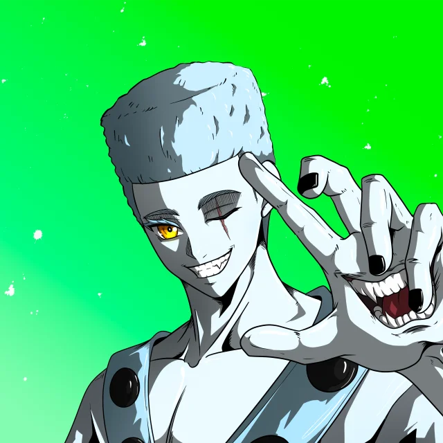 ALIEN #501. Alienzone digital collectible artwork. Eyes: Furukizu; Hair: Shikakui; Mark: None.