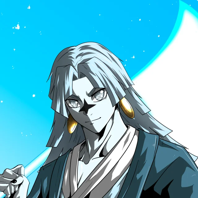 ALIEN #506. Alienzone digital collectible artwork. Eyes: Konran; Hair: Zenbatsu II; Mark: Seikoku.