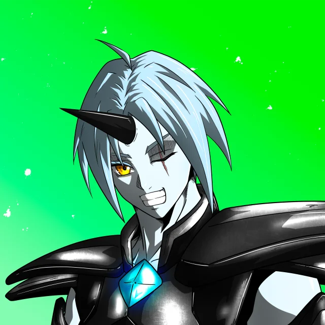ALIEN #51. Alienzone digital collectible artwork. Eyes: Furukizu; Hair: Ikkakujû; Mark: None.