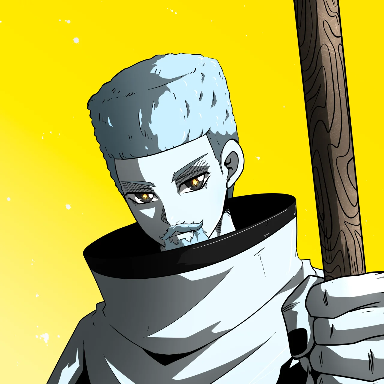 ALIEN #511. Alienzone digital collectible artwork. Eyes: Myôri; Hair: Shikakui; Mark: None.