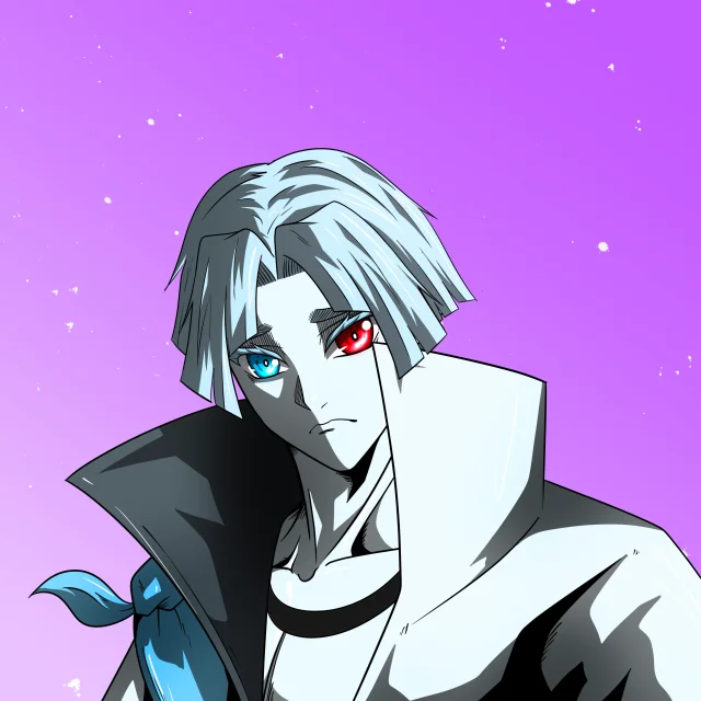 ALIEN #512. Alienzone digital collectible artwork. Eyes: Kôsaiishoku; Hair: Zenbatsu; Mark: None.