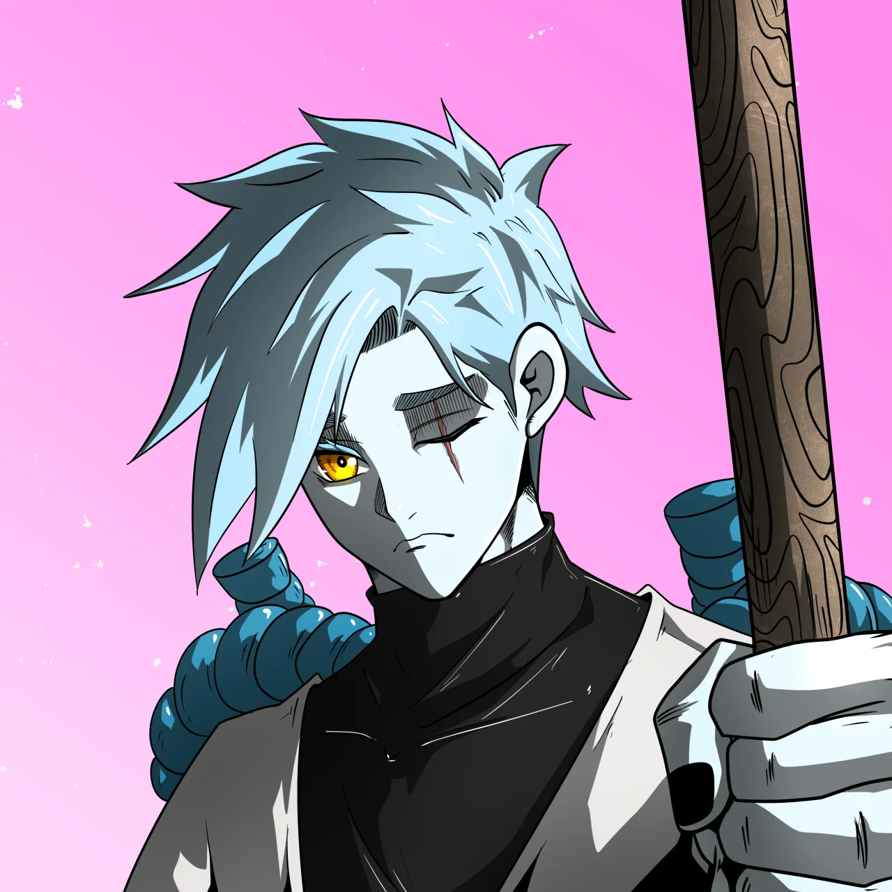 ALIEN #515. Alienzone digital collectible artwork. Eyes: Furukizu; Hair: Migime; Mark: None.