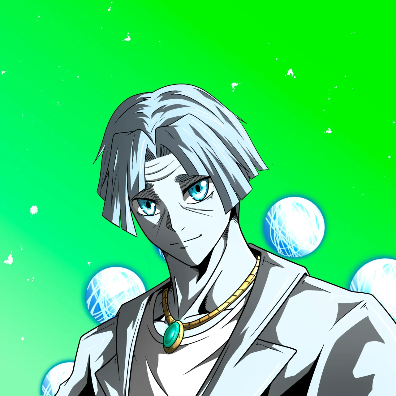ALIEN #517. Alienzone digital collectible artwork. Eyes: Sêmoku; Hair: Zenbatsu; Mark: Senzo.