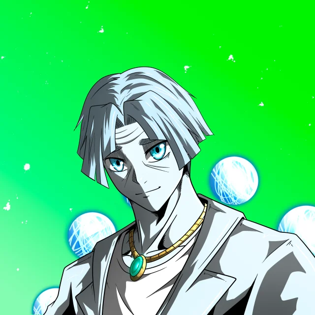 ALIEN #517. Alienzone digital collectible artwork. Eyes: Sêmoku; Hair: Zenbatsu; Mark: Senzo.