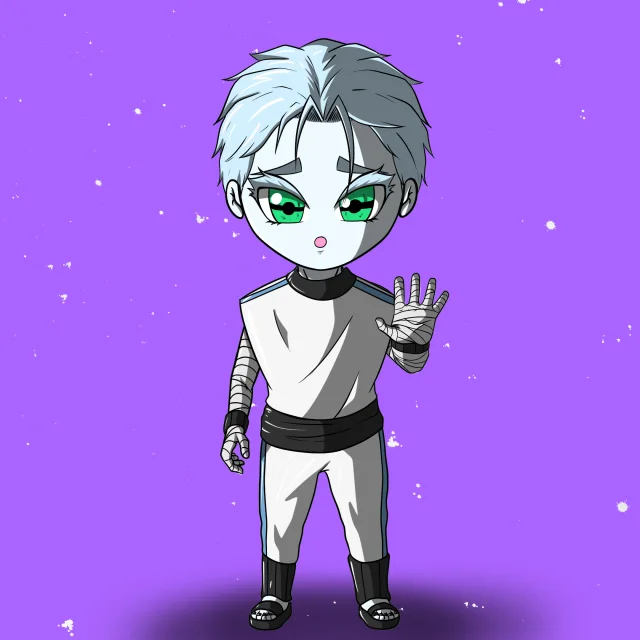 ALIEN #523. Alienzone NFT Chibi artwork.