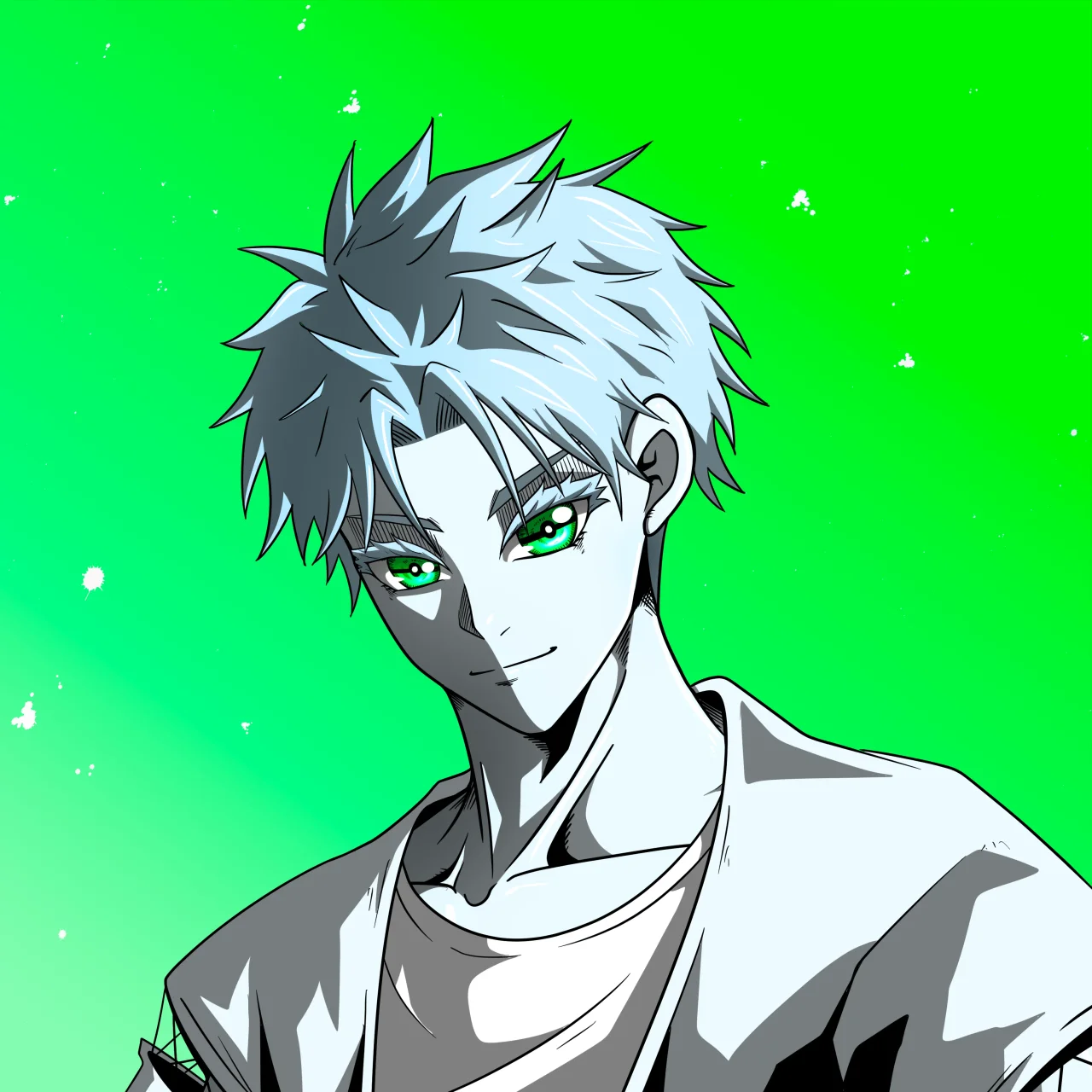 ALIEN #53. Alienzone digital collectible artwork. Eyes: Kôhaimoku; Hair: Sanzoku; Mark: None.