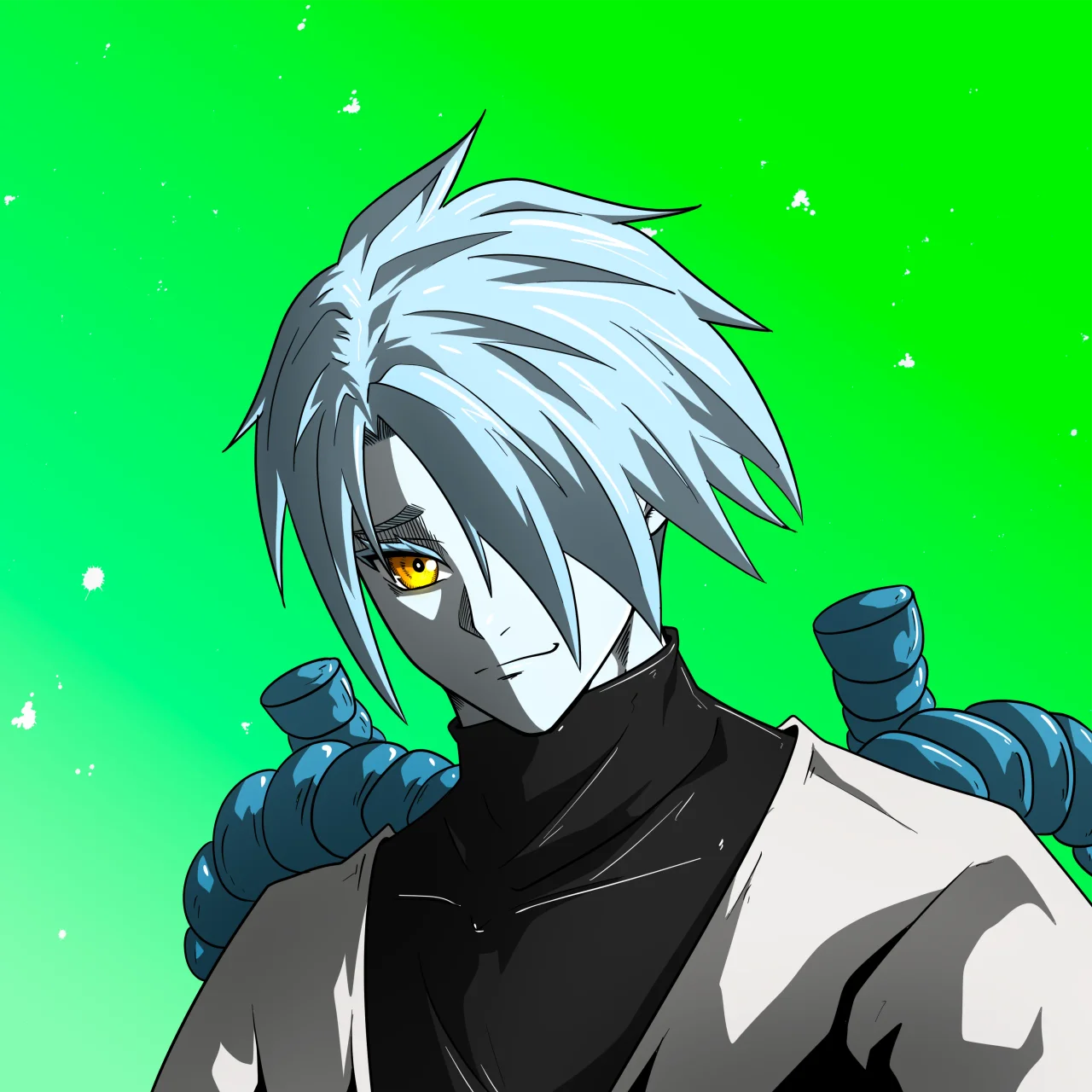 ALIEN #535. Alienzone digital collectible artwork. Eyes: Furukizu; Hair: Hidarime; Mark: None.