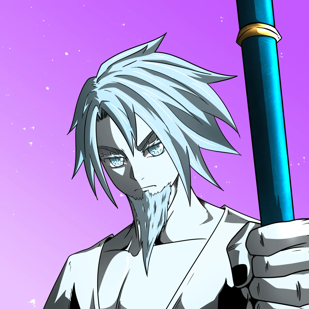 ALIEN #54. Alienzone digital collectible artwork. Eyes: Jûtenteki; Hair: Bôshuku; Mark: None.