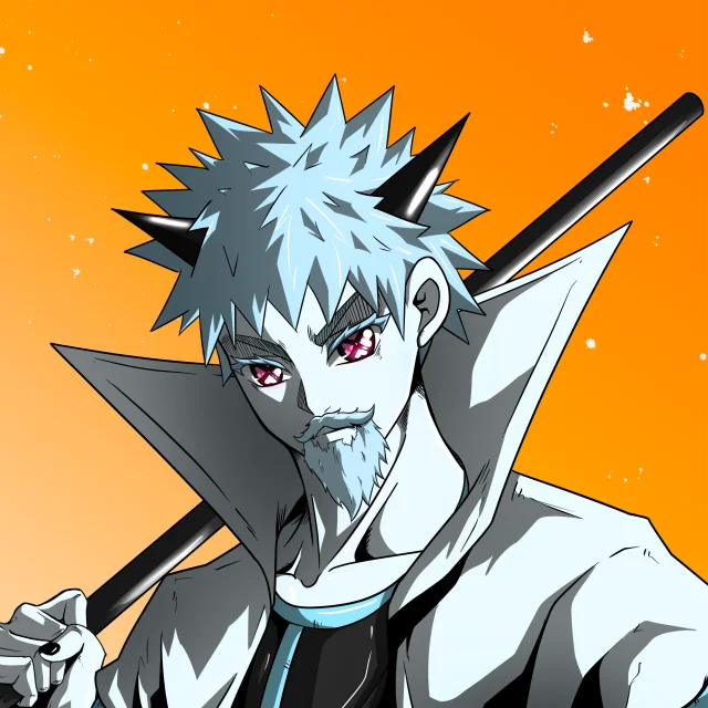 ALIEN #558. Illustration du NFT Alienzone. Eyes: Shinmoku; Hair: Senêben; Mark: None.
