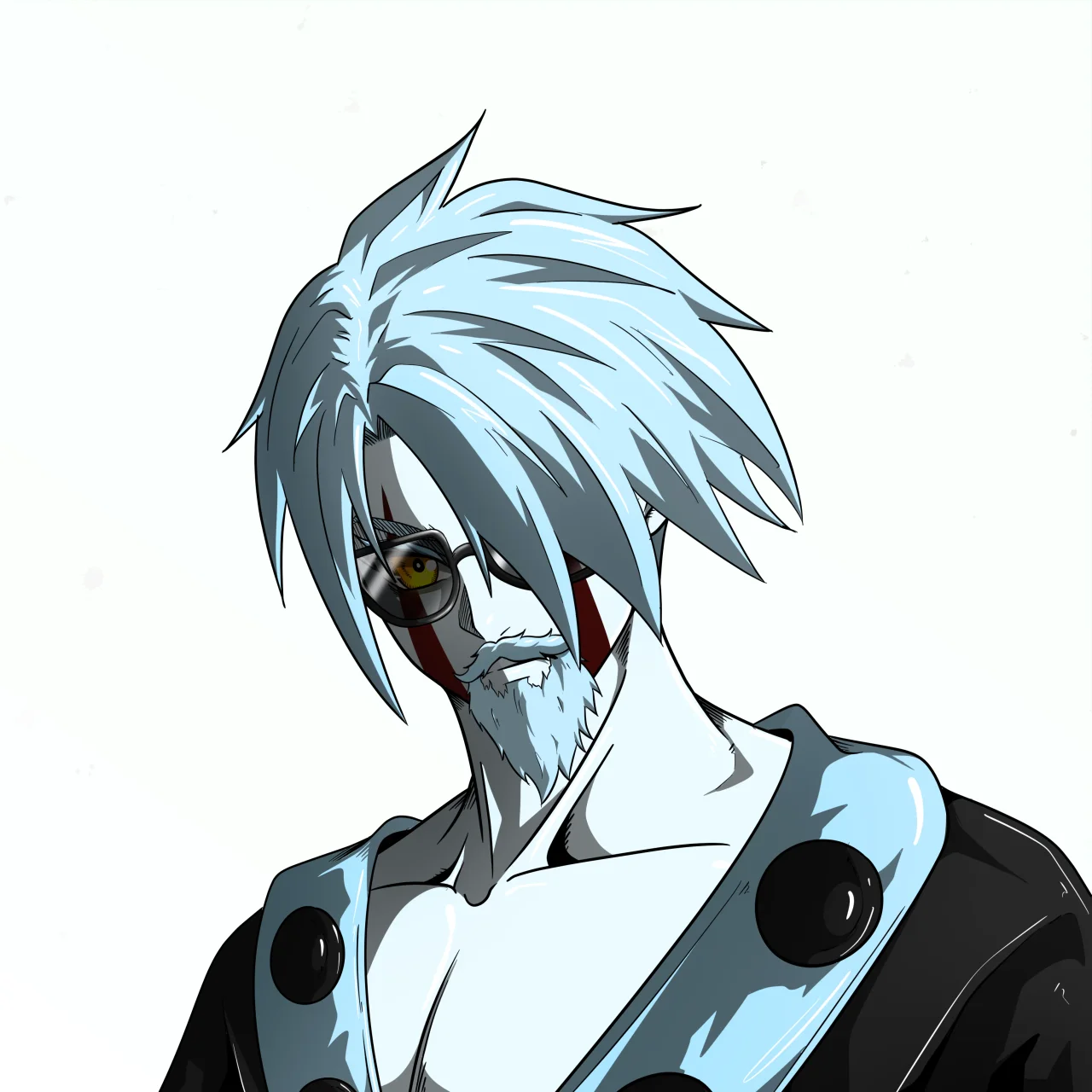 ALIEN #569. Alienzone digital collectible artwork. Eyes: Furukizu; Hair: Hidarime; Mark: Yaban.