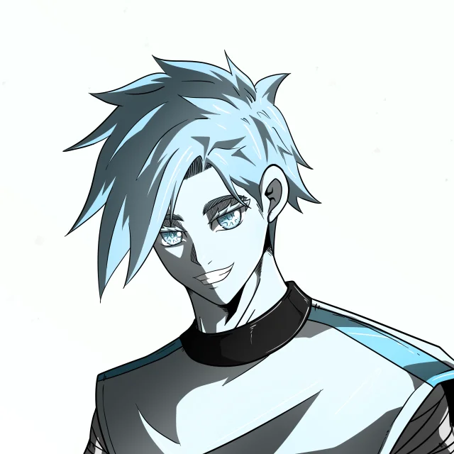 ALIEN #570. Illustration du NFT Alienzone. Eyes: Jûtenteki; Hair: Migime; Mark: None.