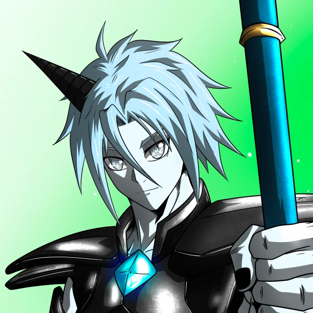 ALIEN #580. Illustration du NFT Alienzone. Eyes: Konran; Hair: Anben; Mark: None.