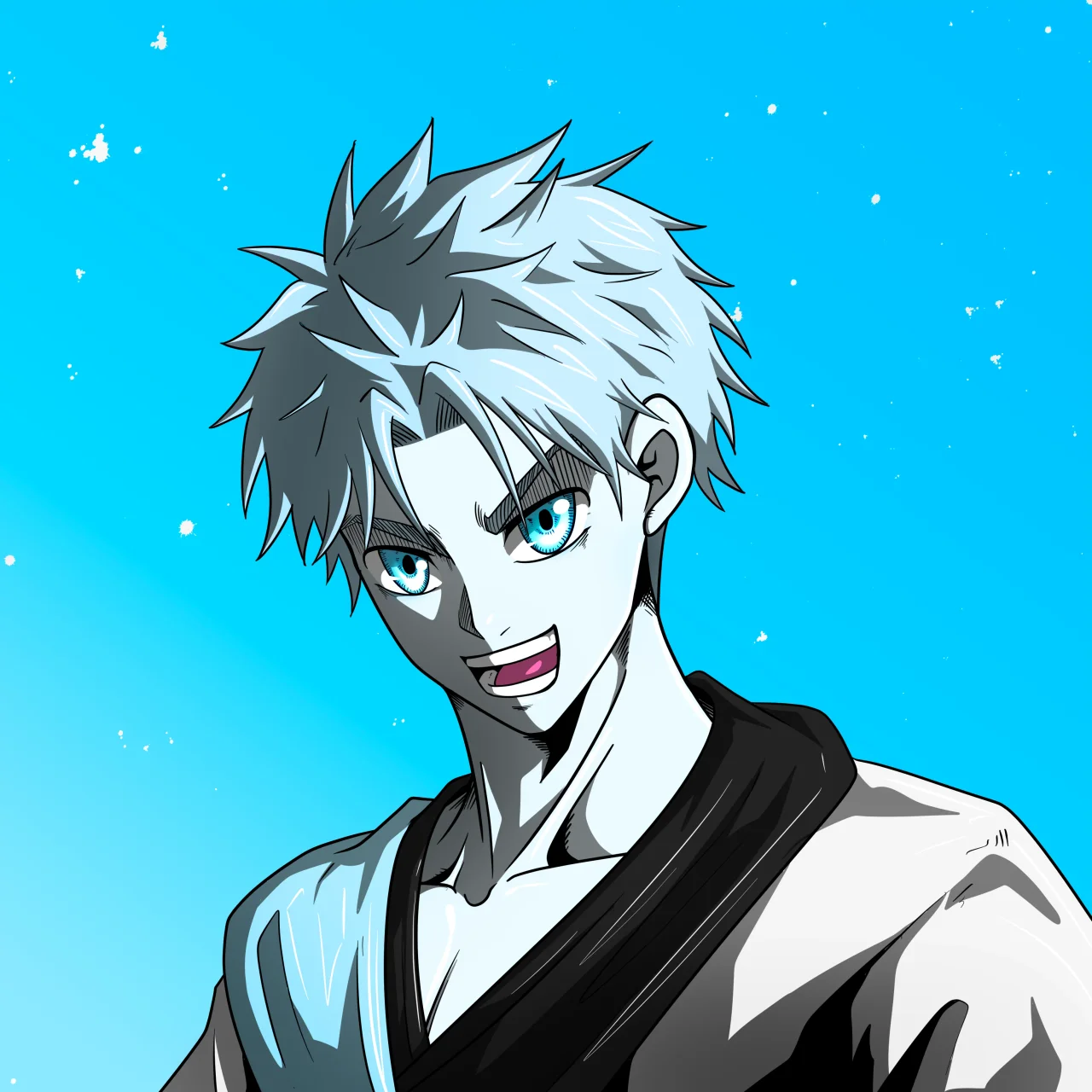 ALIEN #584. Alienzone digital collectible artwork. Eyes: Sêmoku; Hair: Sanzoku; Mark: None.