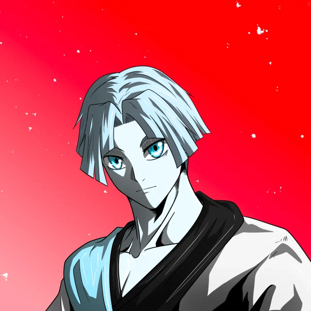 ALIEN #600. Illustration du NFT Alienzone. Eyes: Sêmoku; Hair: Zenbatsu; Mark: None.