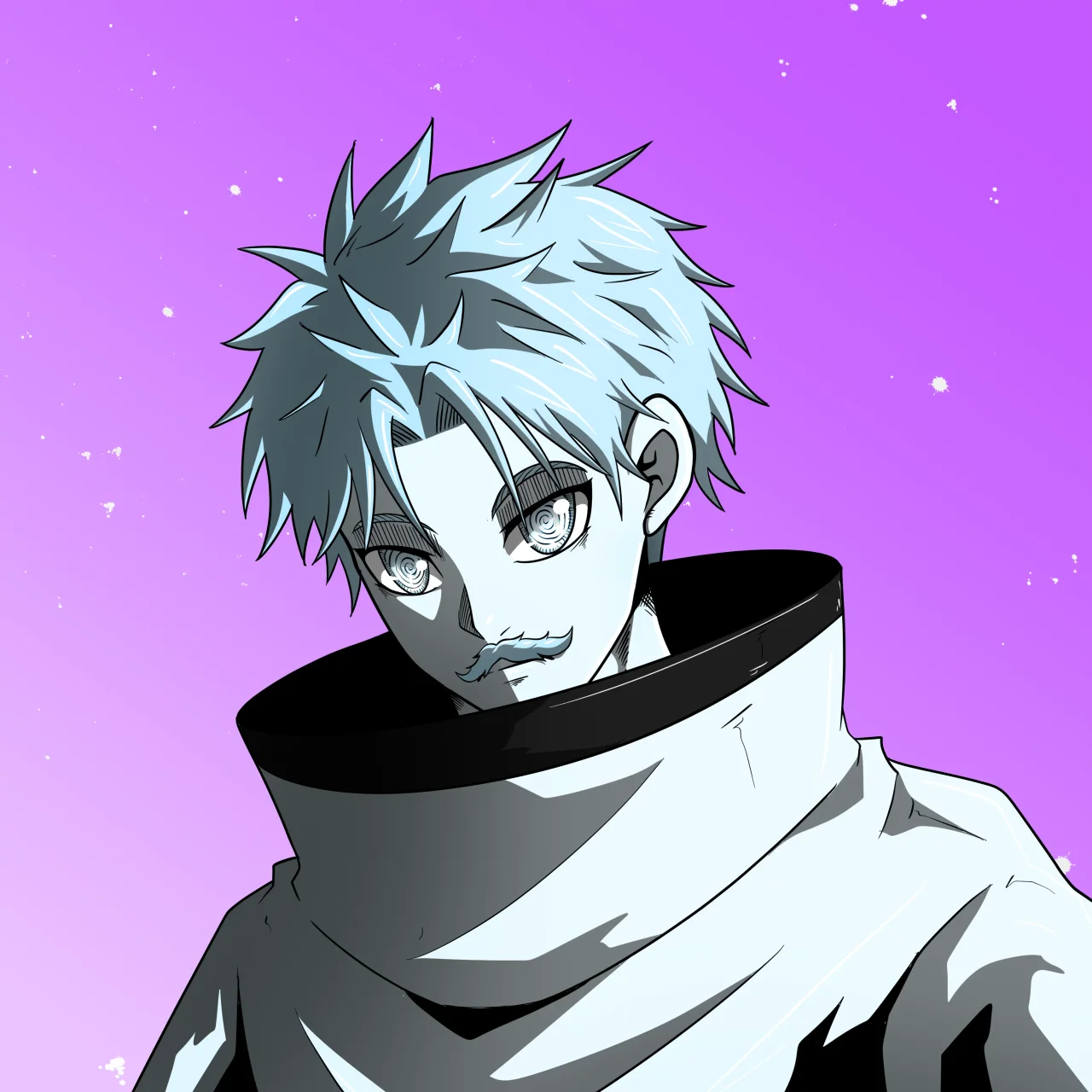 ALIEN #602. Alienzone digital collectible artwork. Eyes: Konran; Hair: Sanzoku; Mark: None.