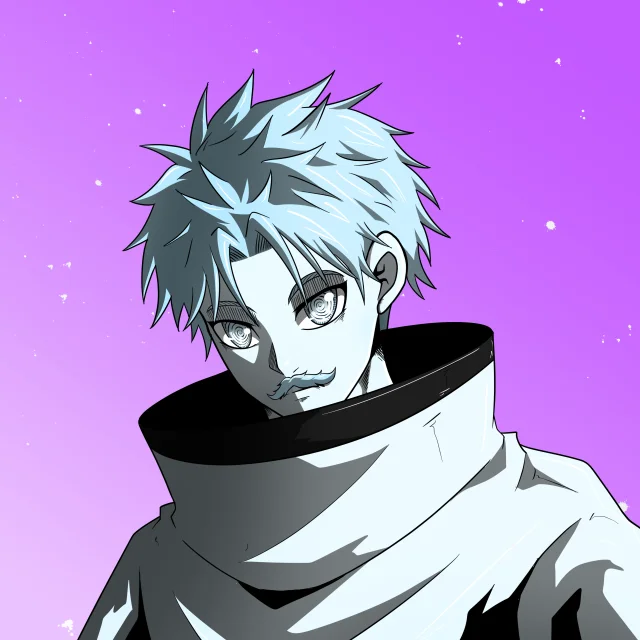 ALIEN #602. Illustration du NFT Alienzone. Eyes: Konran; Hair: Sanzoku; Mark: None.