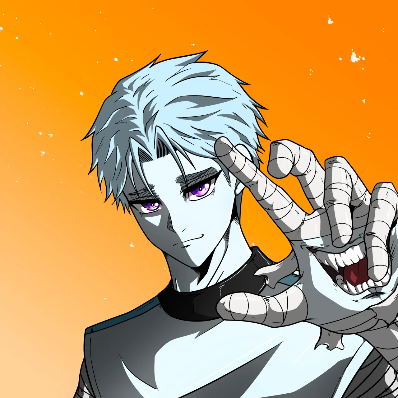 ALIEN #608. Alienzone digital collectible artwork. Eyes: Futâime; Hair: Ikemen; Mark: None.