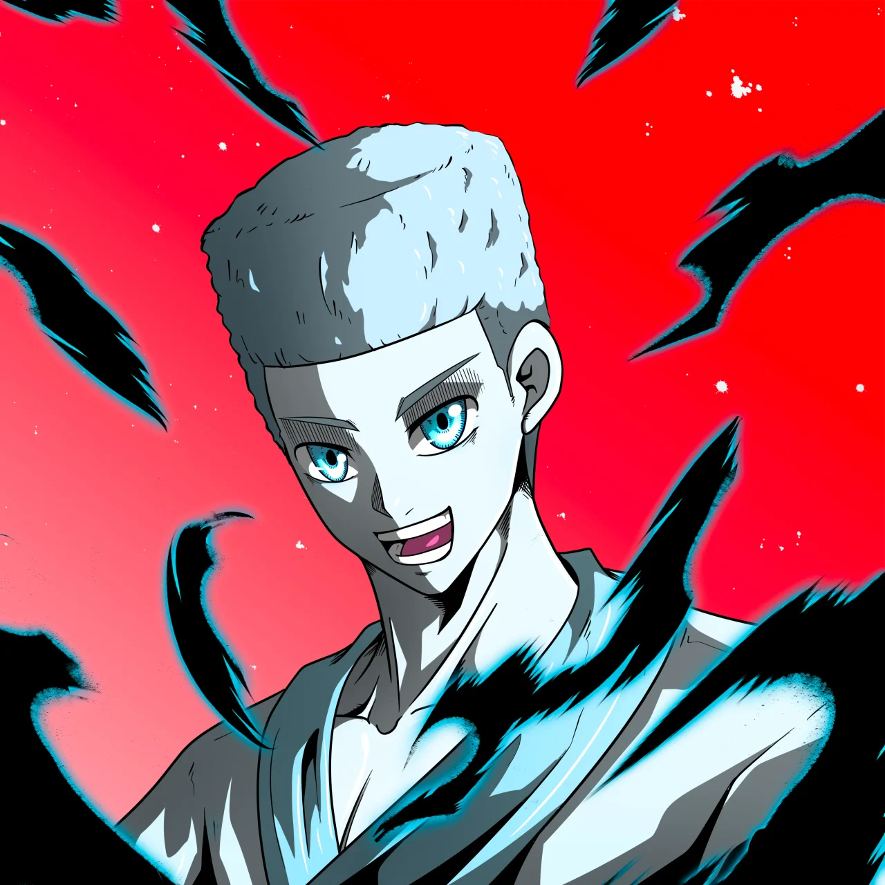 ALIEN #610. Alienzone digital collectible artwork. Eyes: Sêmoku; Hair: Shikakui; Mark: None.