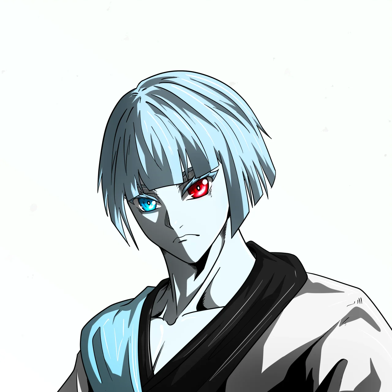 ALIEN #617. Alienzone digital collectible artwork. Eyes: Kôsaiishoku; Hair: Taregami; Mark: None.