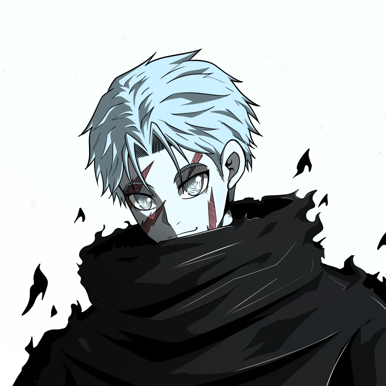ALIEN #624. Illustration du NFT Alienzone. Eyes: Konran; Hair: Ikemen; Mark: Fushô.