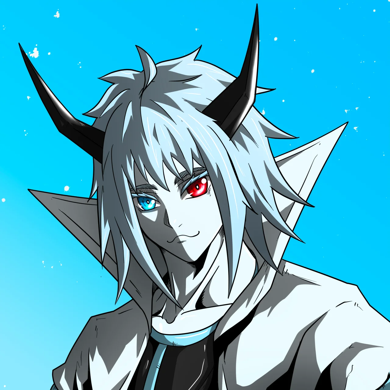 ALIEN #625. Alienzone digital collectible artwork. Eyes: Kôsaiishoku; Hair: Akuma; Mark: None.