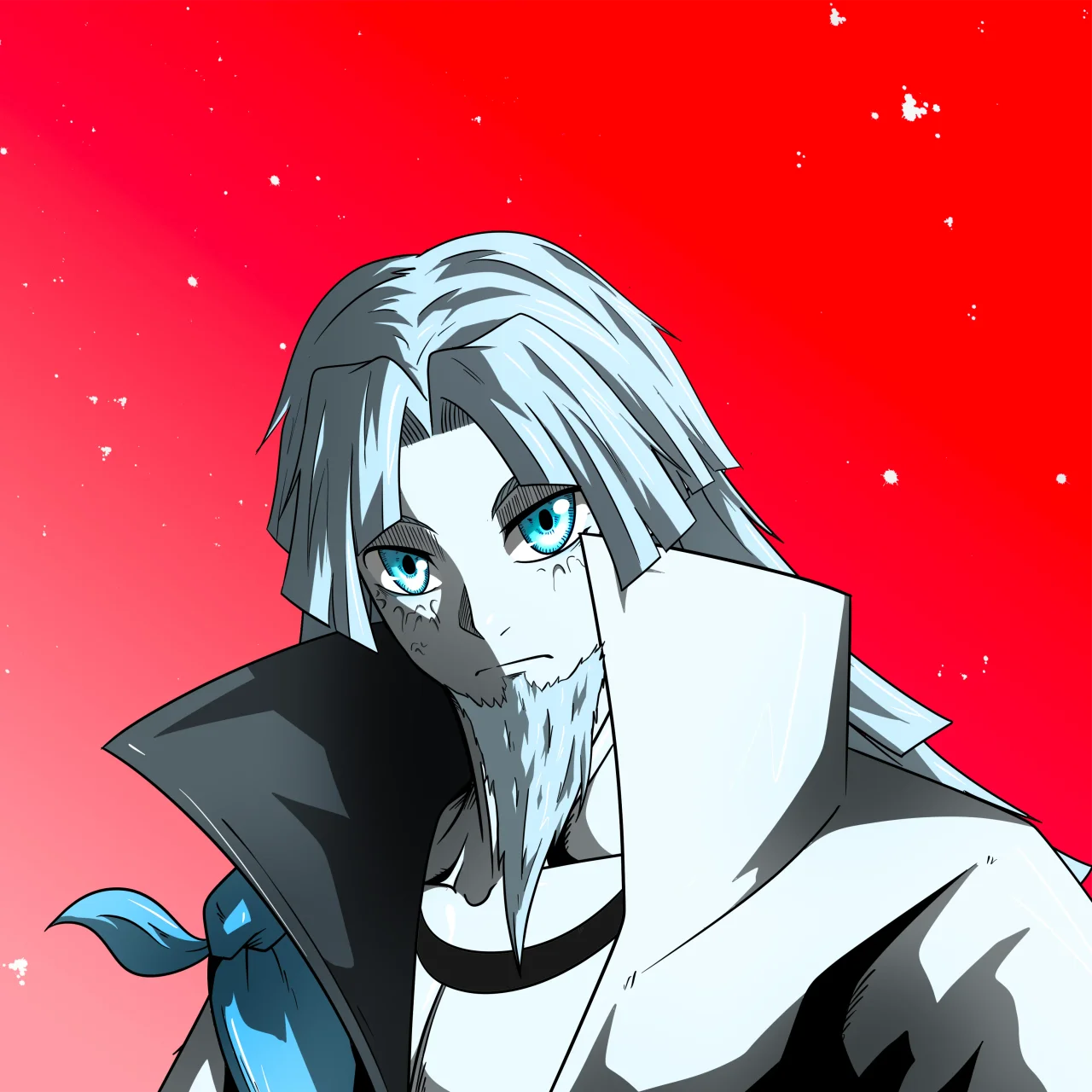 ALIEN #629. Alienzone digital collectible artwork. Eyes: Sêmoku; Hair: Zenbatsu II; Mark: Kekkan.