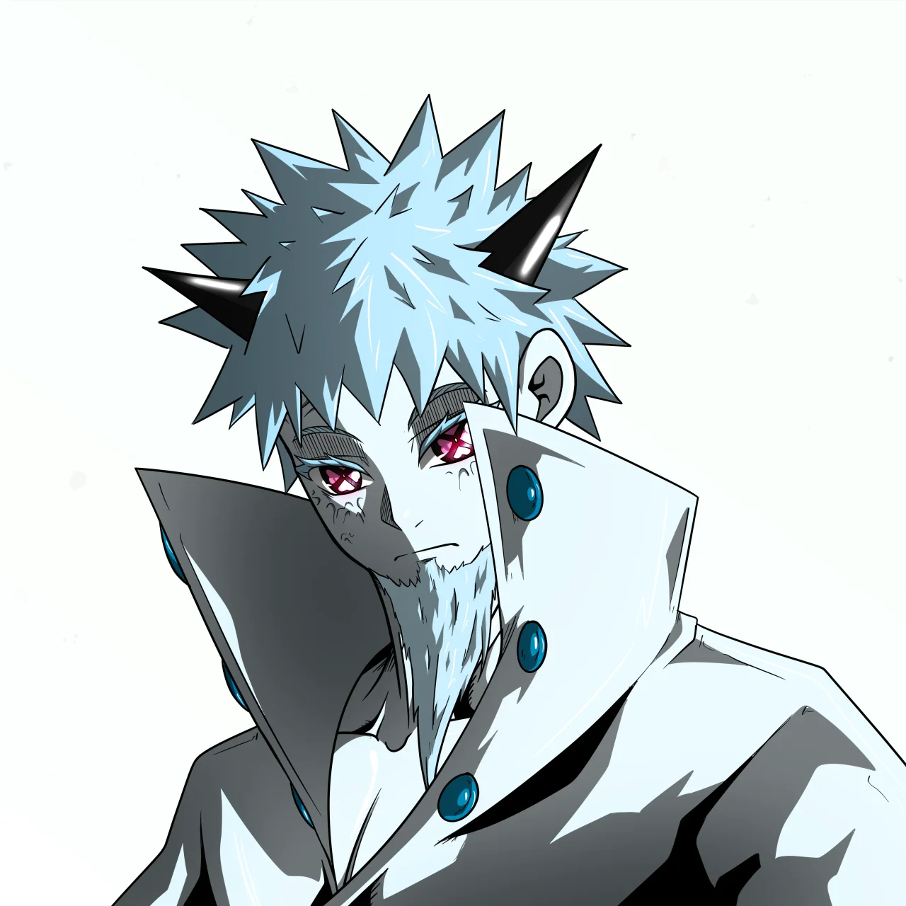 ALIEN #631. Illustration du NFT Alienzone. Eyes: Shinmoku; Hair: Senêben; Mark: None.
