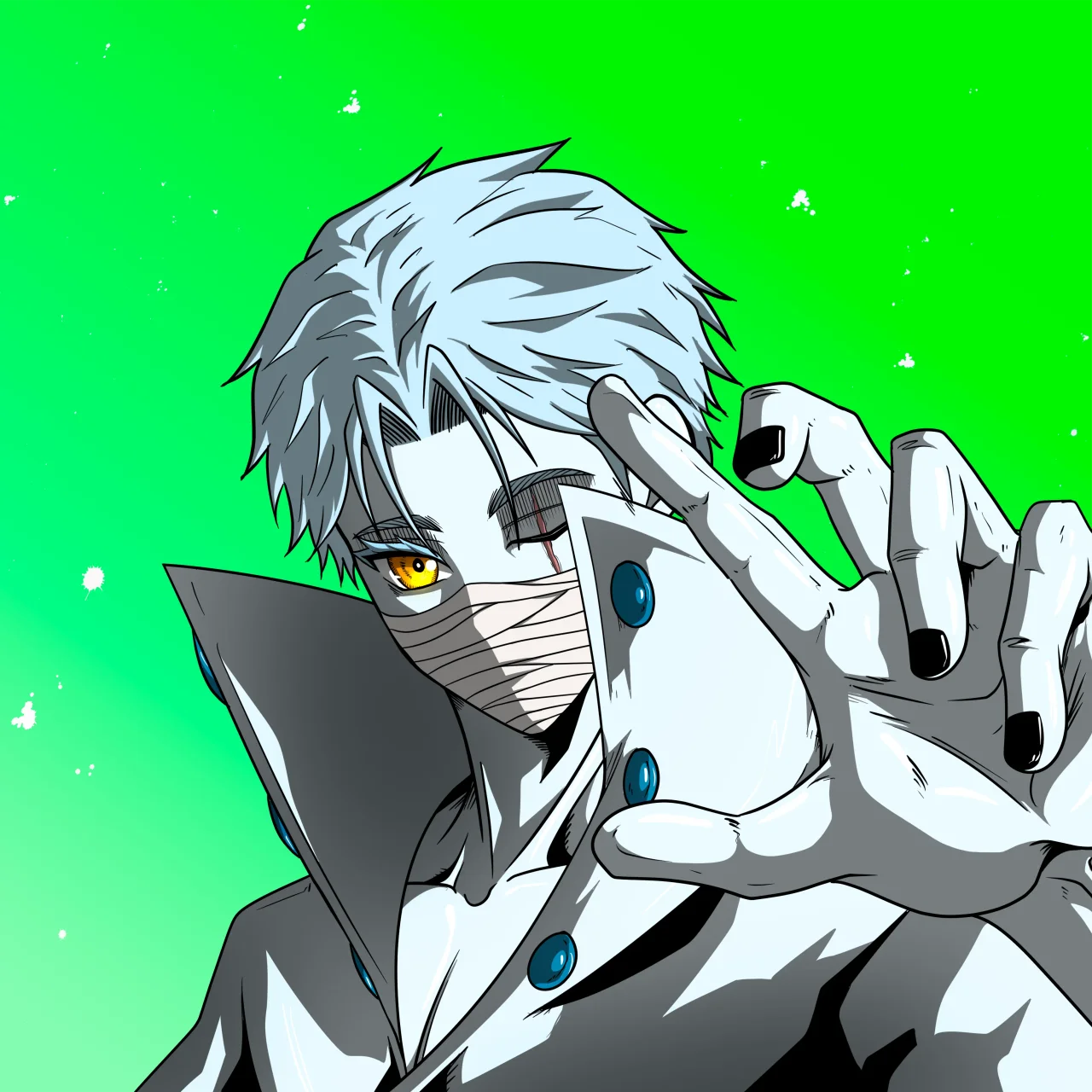 ALIEN #651. Alienzone digital collectible artwork. Eyes: Furukizu; Hair: Ikemen; Mark: None.