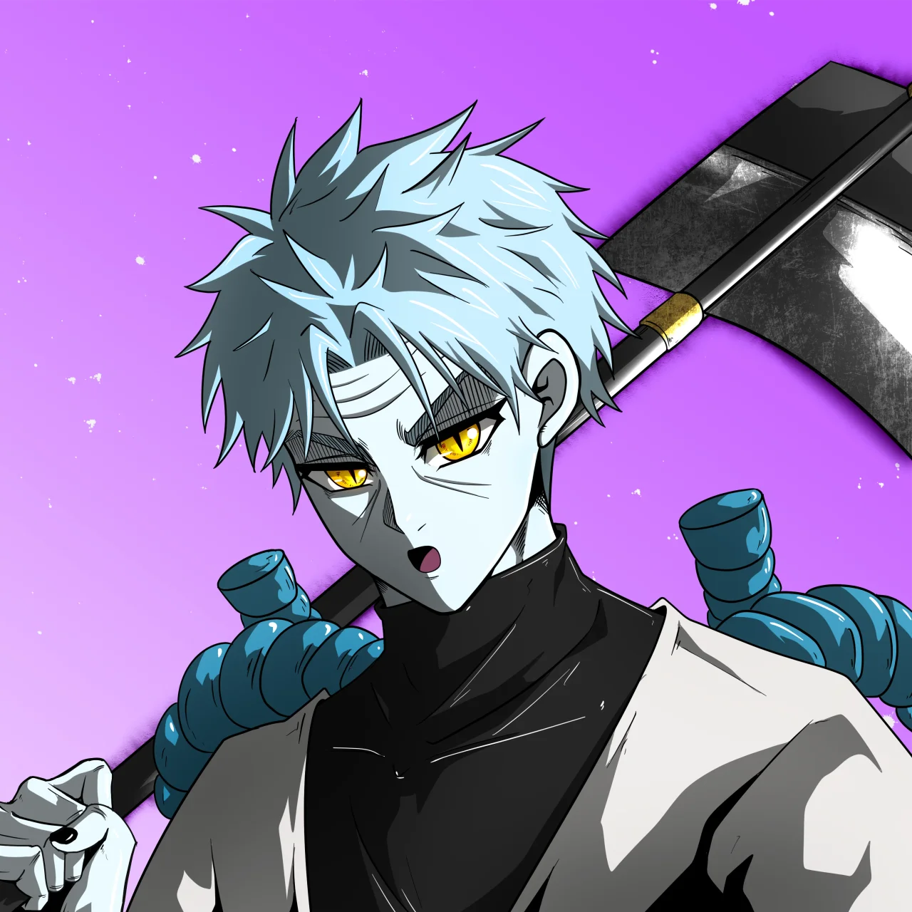 ALIEN #655. Alienzone digital collectible artwork. Eyes: Ryôshi; Hair: Sanzoku; Mark: Senzo.